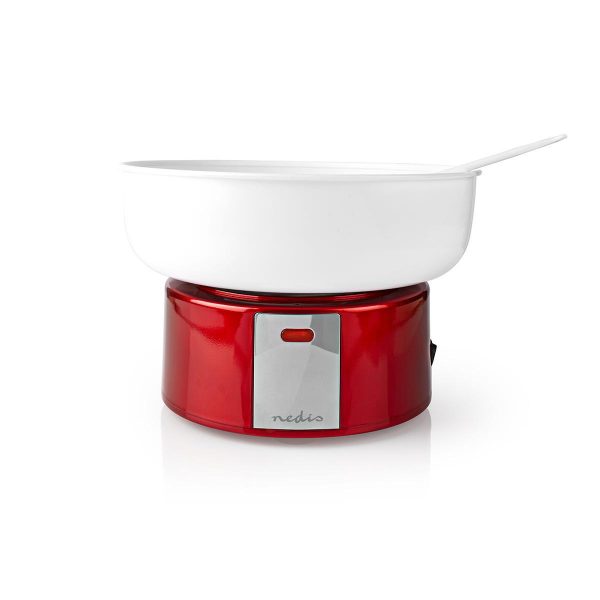 NEDIS MÁQUINA DE ALGODON DE AZUCAR | 500 W | BLANCO / ROJO