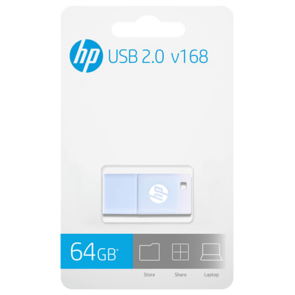 USB 2.0 HP 64GB x168 AZUL