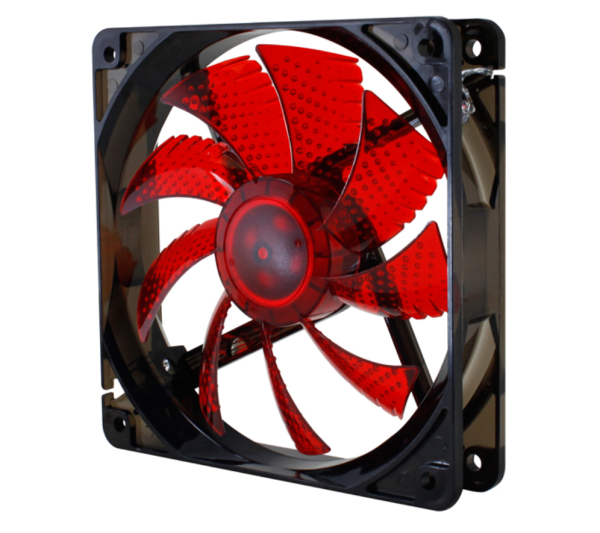 VENTILADOR CAJA NOX COOL FAN LED 120MM NEGRO LED ROJO