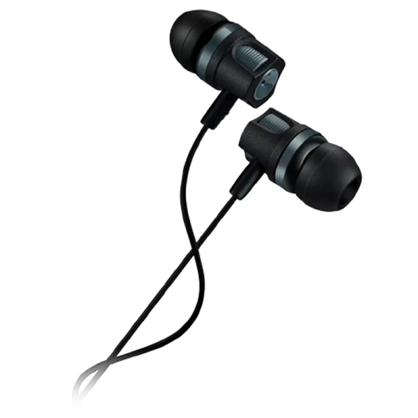 CANYON AURICULARES IN-EAR EP-3 CON CABLE Y MICRÓFONO, 1.2M GRIS OSCURO