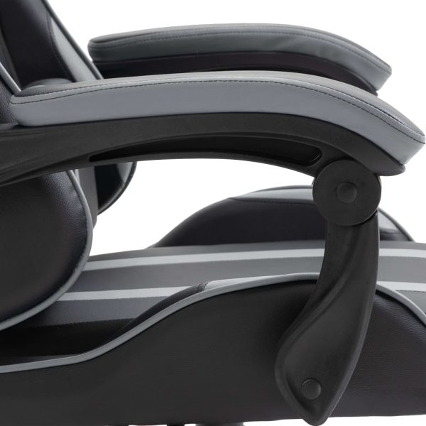 Cadeira de gaming couro artificial cinzento - Image 8