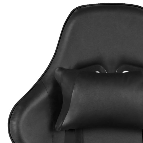 Cadeira de gaming giratória PVC preto - Image 7