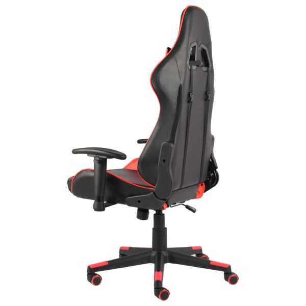 Cadeira de gaming giratória PVC vermelho - Image 4