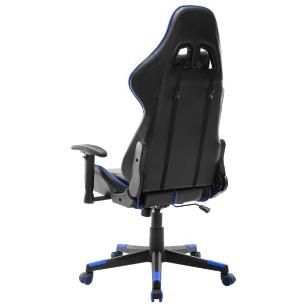 Cadeira de gaming couro artificial preto e azul - Image 4