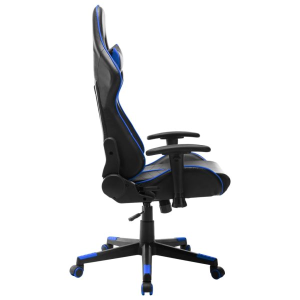 Cadeira de gaming couro artificial preto e azul - Image 5