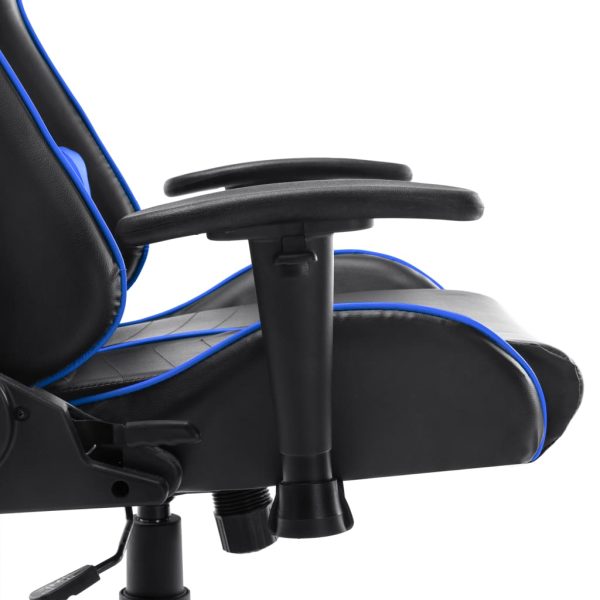 Cadeira de gaming couro artificial preto e azul - Image 7