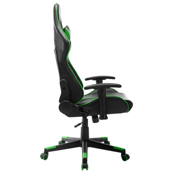 Cadeira de gaming couro artificial preto e verde - Image 3