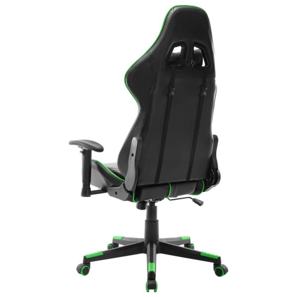 Cadeira de gaming couro artificial preto e verde - Image 4