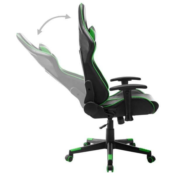 Cadeira de gaming couro artificial preto e verde - Image 5