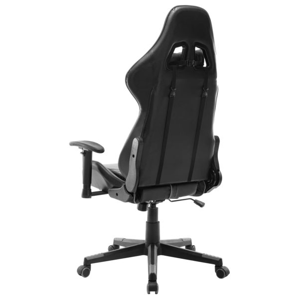 Cadeira de gaming couro artificial preto e cinzento - Image 4