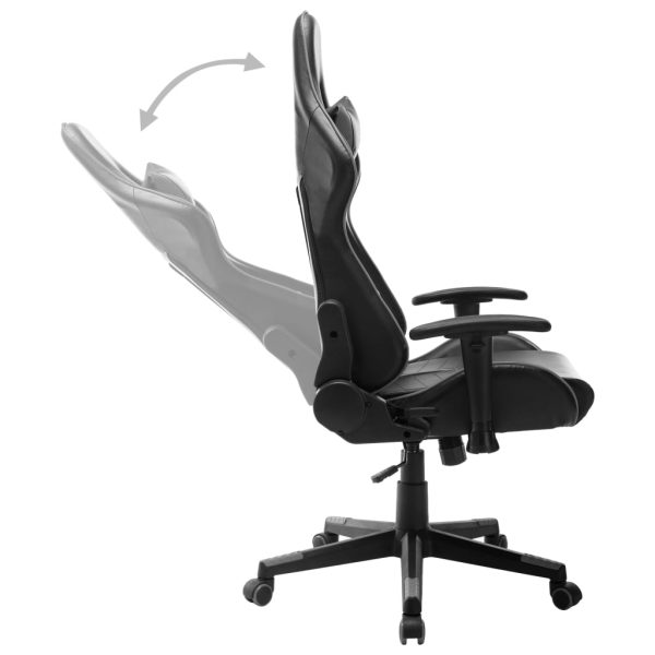 Cadeira de gaming couro artificial preto e cinzento - Image 5