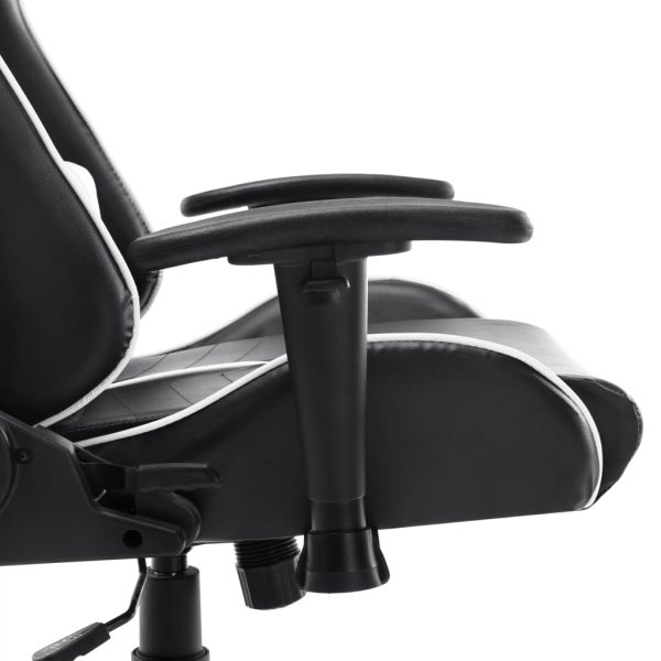 Cadeira de gaming couro artificial preto e branco - Image 7