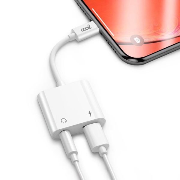 Adaptador Dual Bluetooth Jack 3,5 mm + Carga Lightning COOL - Image 3