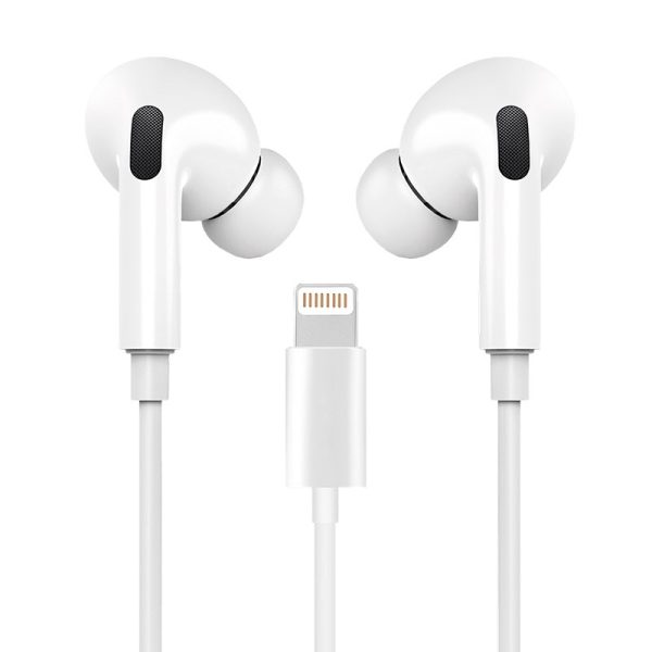 Auriculares Blancos COOL Stereo Con Micro para iPhone - Goma IN-EAR (Lightning Bluetooth) - Image 2