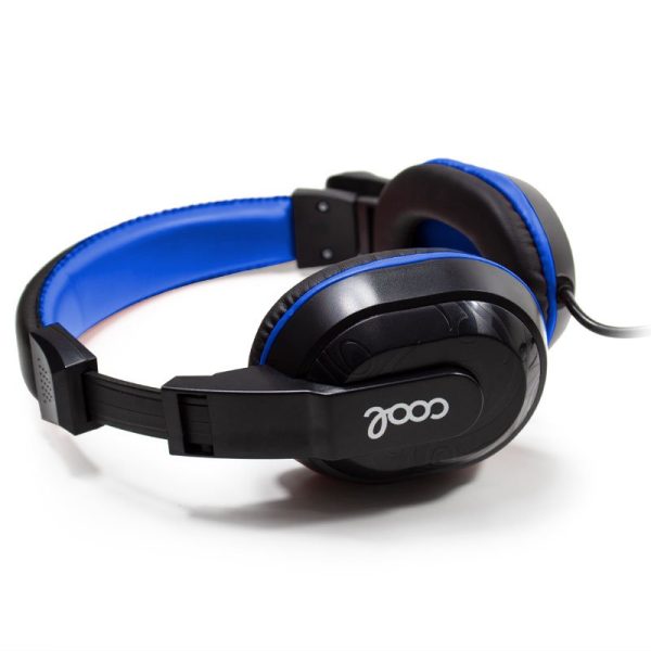 Auriculares Stereo Oficina COOL Dublin con micro (Negro-Azul) - Image 2