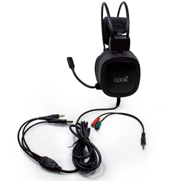 Auriculares Stereo PC / PS4 / PS5 / Xbox Gaming COOL Houston Iluminación + Adapt. Audio - Image 5