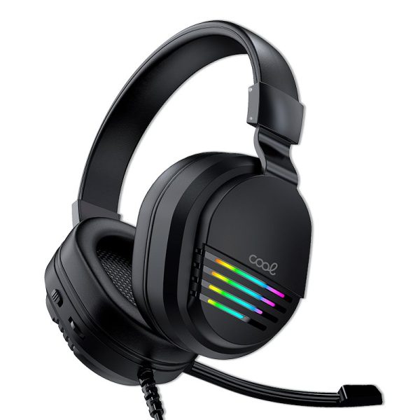 Auriculares Stereo PC / PS4 / PS5 / Xbox Gaming COOL Nitro Iluminación + Adapt. Audio - Image 4