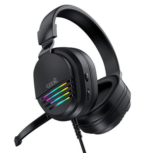 Auriculares Stereo PC / PS4 / PS5 / Xbox Gaming COOL Nitro Iluminación + Adapt. Audio - Image 5