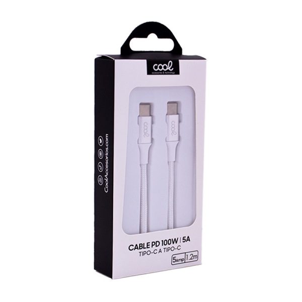 Cable USB COOL Nylon Universal Tipo C a Tipo C (1.2 metros) - Image 5