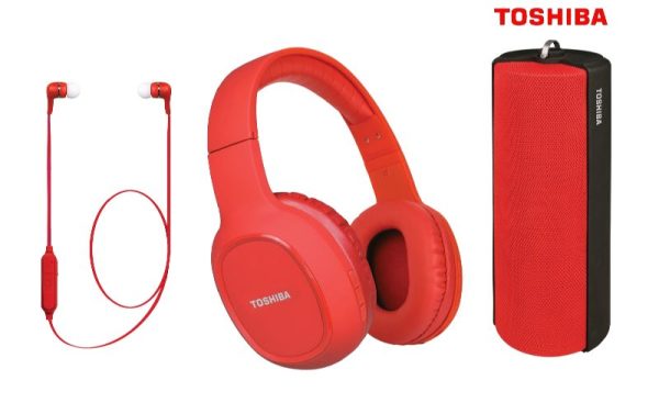 TOSHIBA - ALTAVOZ + AURICULAR + AURICULAR IN-EAR BLUETOOTH - ROJO