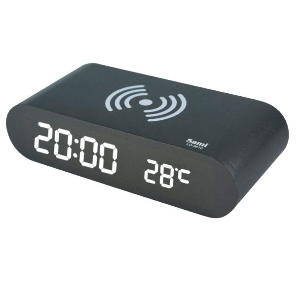 DESPERTADOR SAMI LED - C/ CARGADOR INAL - 5W/SEN - NEGRO