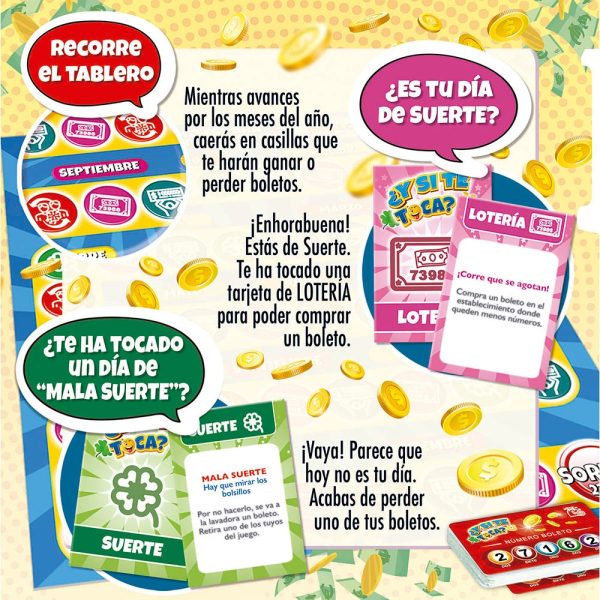 Juego mesa familiar ¿y Si te toca? Juego de lotería - Image 3