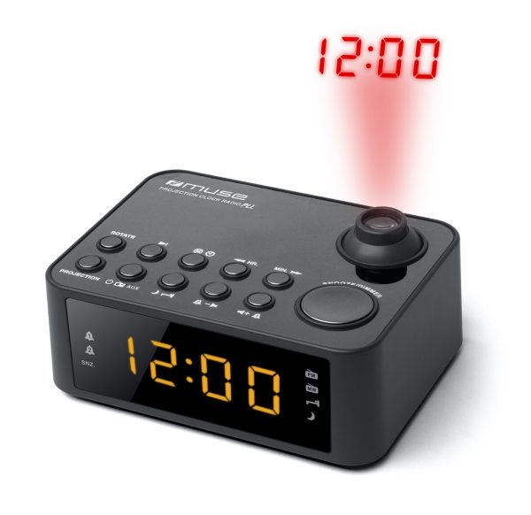 RADIO RELOJ MUSE PROYECTOR NEGRO