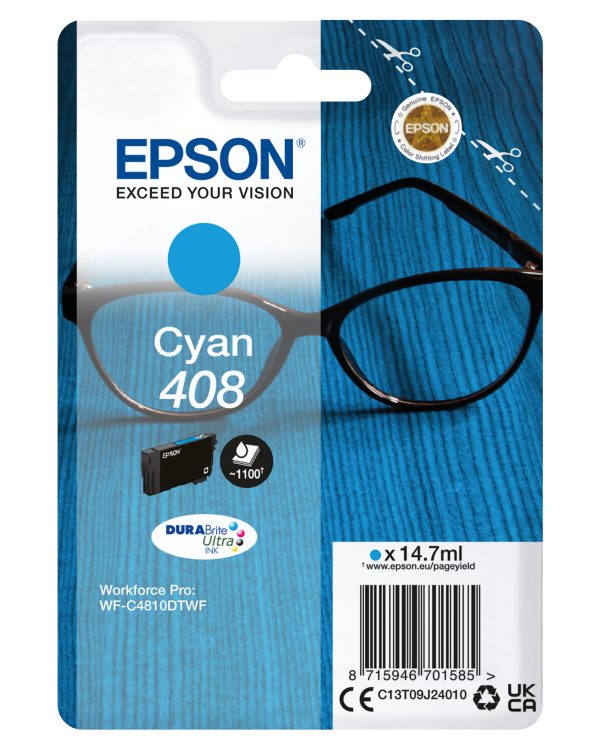 Cartucho tinta epson 408 cian durabrite ultra ink