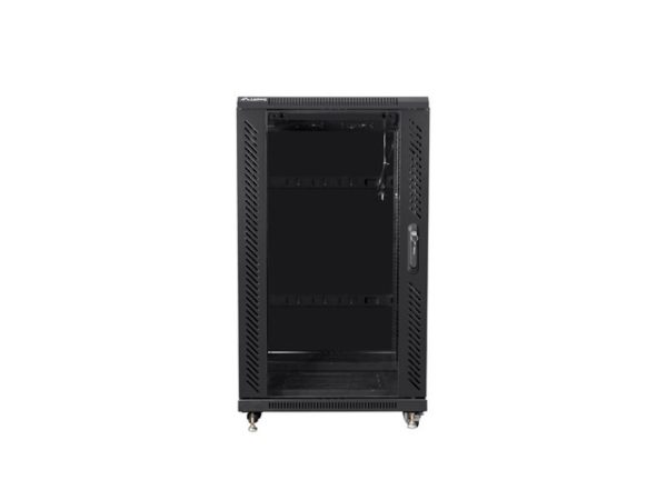 Armario rack lanberg 22u 600x600 autoensamblado 19pulgadas hasta 60kg negro