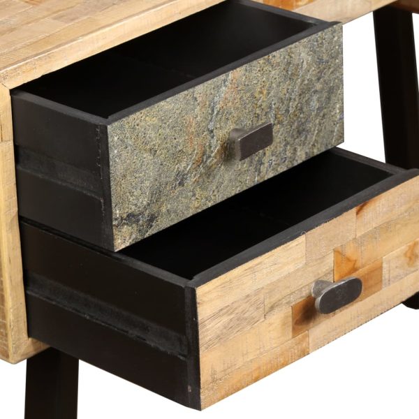 Secretária em teca reciclada maciça 110x50x76 cm - Image 6