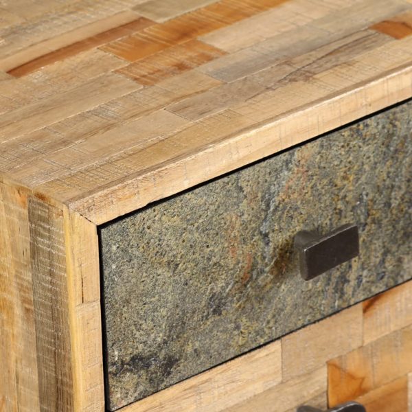 Secretária em teca reciclada maciça 110x50x76 cm - Image 8