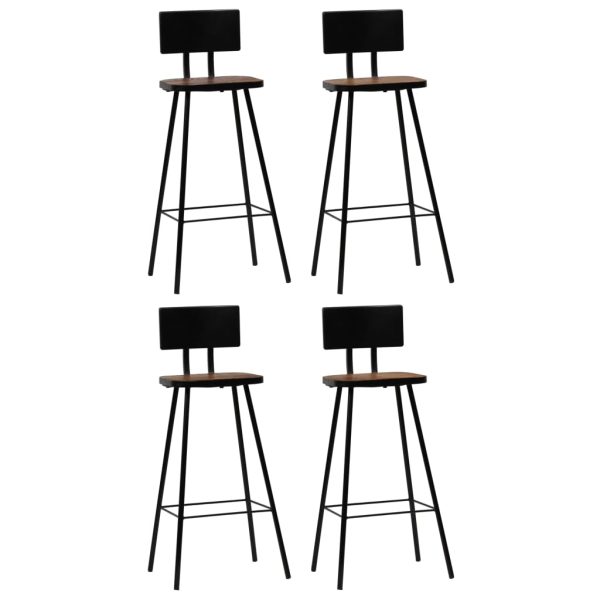 Conjunto de bar 5 pcs madeira recuperada maciça - Image 8