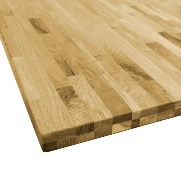 Tampo de mesa madeira de carvalho maciça quadrado 44 mm 80x80cm - Image 3