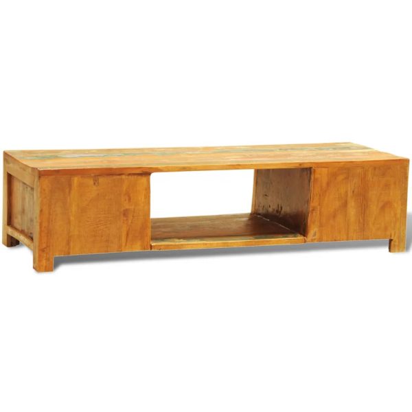 Móvel de TV vintage com 2 portas madeira reciclada - Image 7