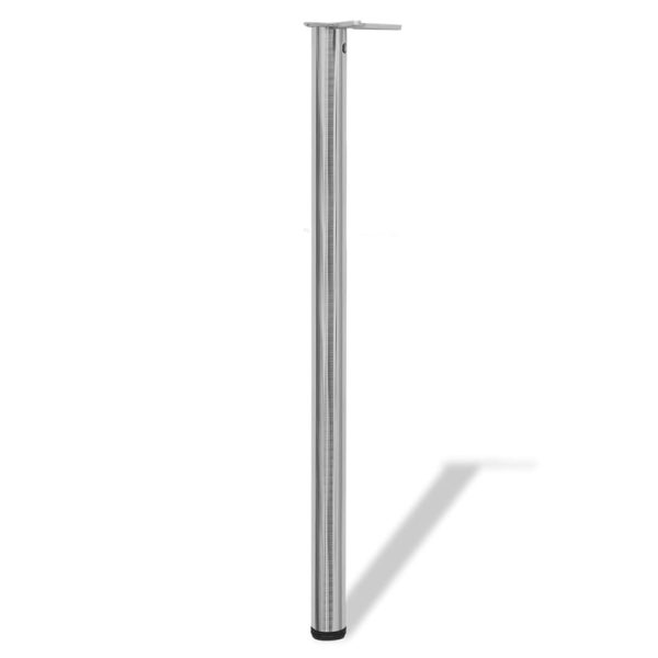 Pernas de mesa ajustáveis em altura, 4 pcs, níquel escovado, 1100 mm - Image 2