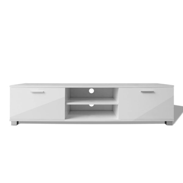 Móvel de TV 140x40,5x35 cm branco brilhante - Image 2