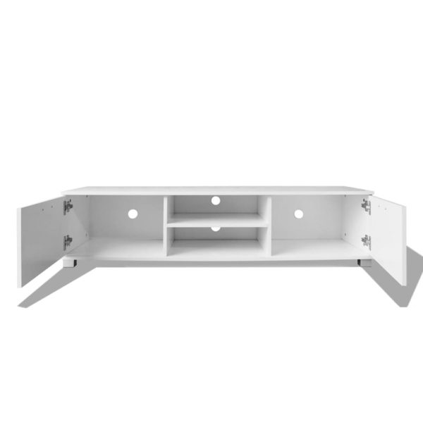Móvel de TV 140x40,5x35 cm branco brilhante - Image 3