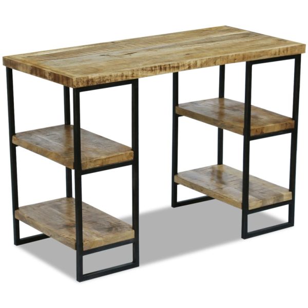 Mesa de escritório madeira de mangueira 110x50x76 cm - Image 4