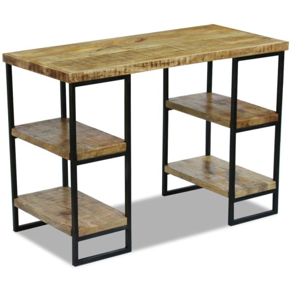 Mesa de escritório madeira de mangueira 110x50x76 cm - Image 5