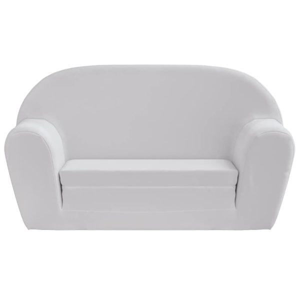 Poltrona desdobrável para crianças cinzento-claro - Image 3