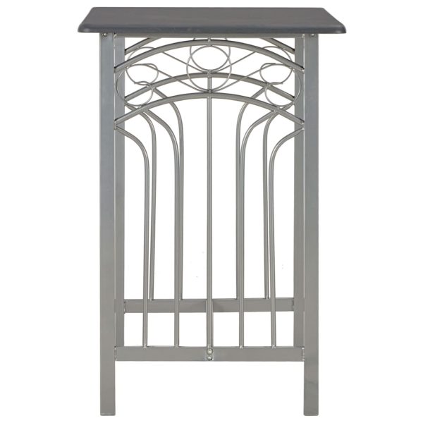 3 pcs conjunto de bar em madeira e aço antracite - Image 4