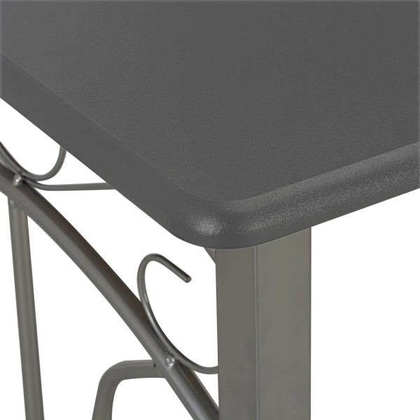 3 pcs conjunto de bar em madeira e aço antracite - Image 5