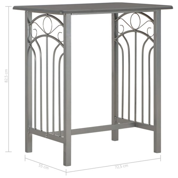 3 pcs conjunto de bar em madeira e aço antracite - Image 10