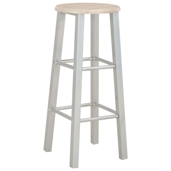 3 pcs conjunto de bar em madeira e aço - Image 6