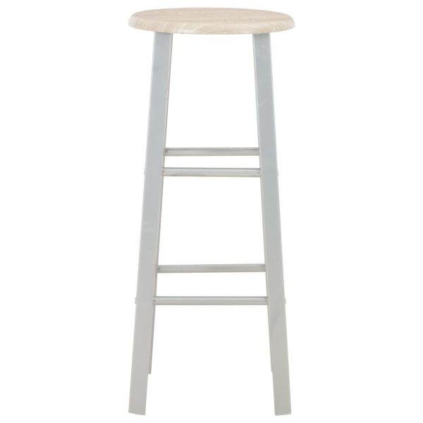 3 pcs conjunto de bar em madeira e aço - Image 7