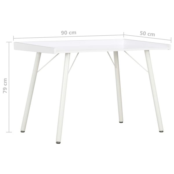 Secretária 90x50x79 cm branco - Image 6