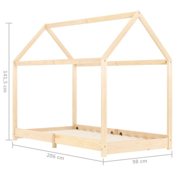 Estrutura de cama para crianças 90x200 cm pinho maciço - Image 7
