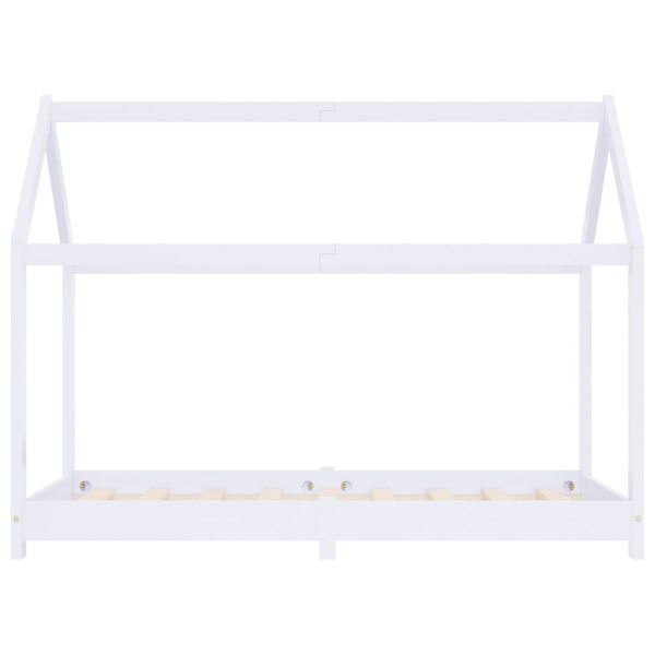 Estrutura de cama para crianças 70x140 cm pinho maciço branco - Image 3