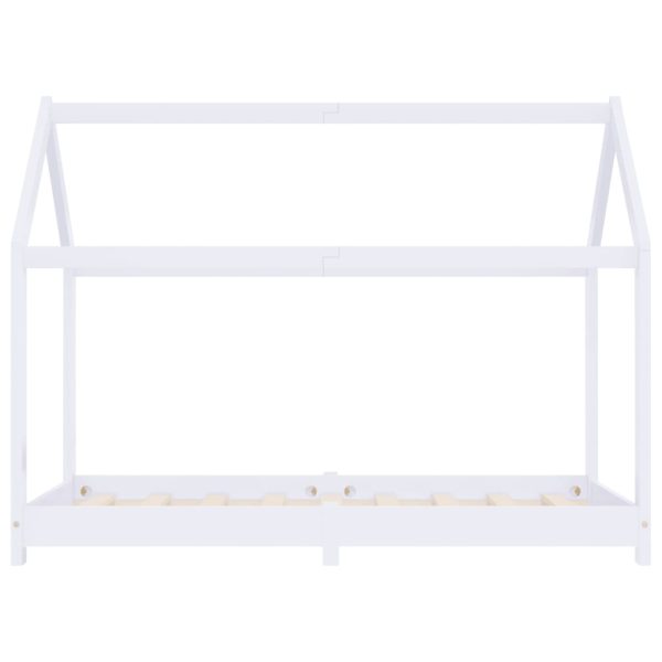 Estrutura de cama para crianças 80x160 cm pinho maciço branco - Image 3