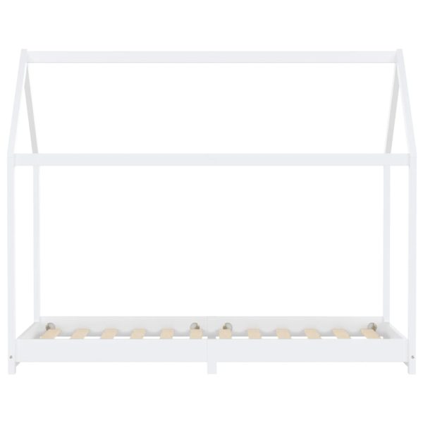 Estrutura de cama para crianças 90x200 cm pinho maciço branco - Image 3